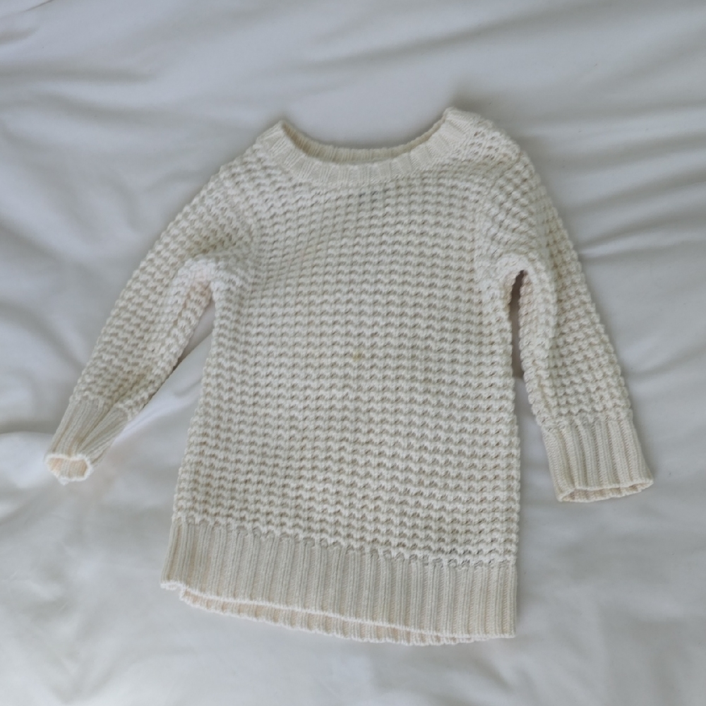 Old Navy Cream Textured Knit Sweater